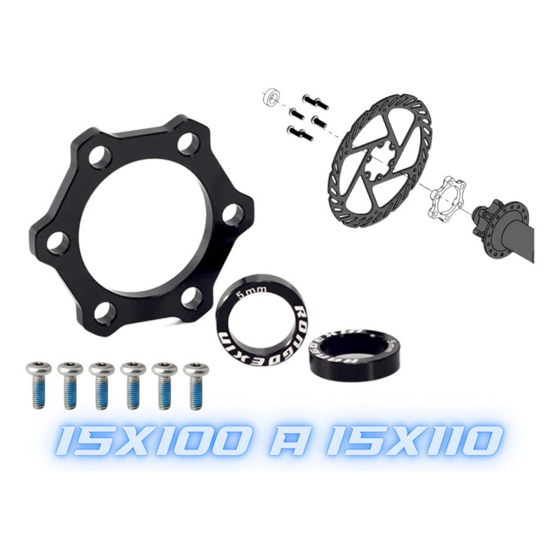Adaptador De Maza Delantera 15x100 A 15x110 Boost Aluminio Mi tienda-Repuesto-de-bicicleta