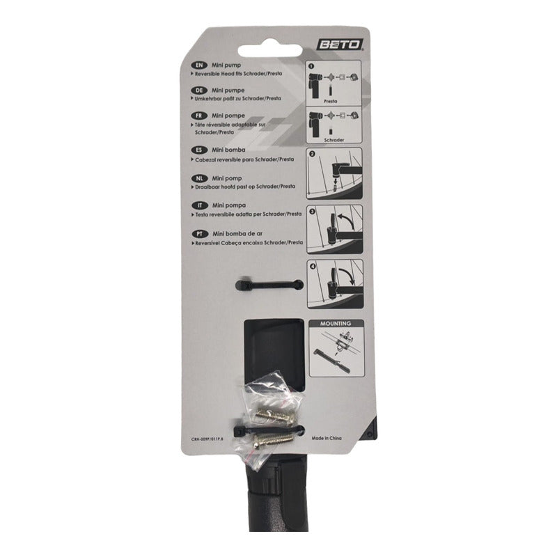 Bombín De Mano Beto Crh-009 80psi Bicicletas Con Soporte Mi tienda-Repuesto-de-bicicleta