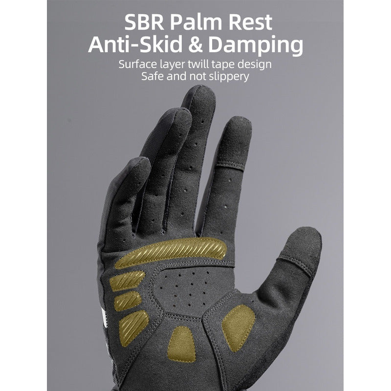 Guantes Bicicleta Rockbros Reflectantes Dedo Largo Ruta Mtb Mi tienda-Repuesto-de-bicicleta