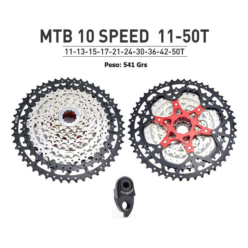 Piñon Cassette Hg 10v 11-50 1x10 Ultra Light Con Extensor