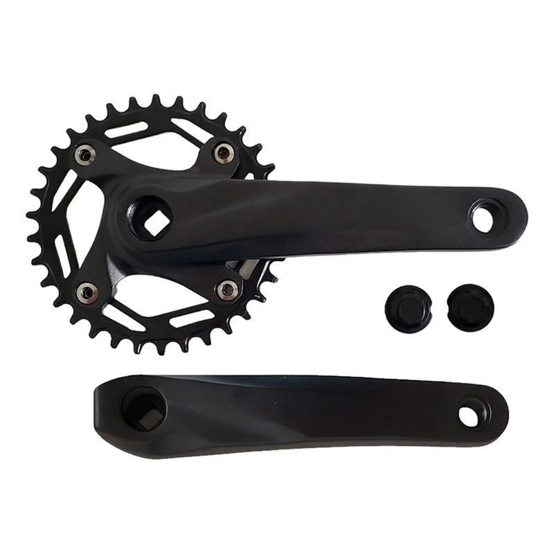 Volante Monoplato Aleacion Eje Cuadrado Corona 34t Y Pernos Mi tienda-Repuesto-de-bicicleta