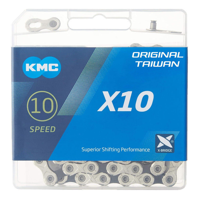 Cadena 10v Kmc X10 116 Eslabones 1x10 Original Taiwan Mi tienda-Repuesto-de-bicicleta