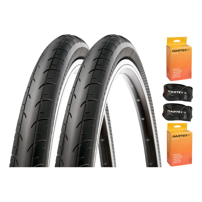 Pack 2 Neumaticos Aro 700 X 23c Con Camaras Valvula Francesa Mi tienda-Repuesto-de-bicicleta