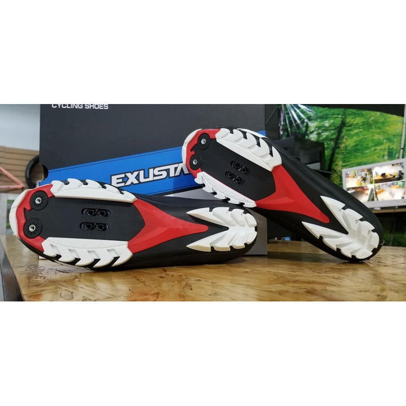 Zapatos Ciclismo Spd Anclaje Exustar Sm308 Con Velcro Mtb Mi tienda-Repuesto-de-bicicleta