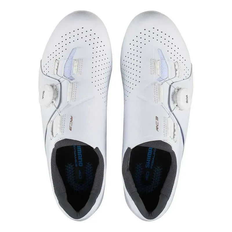 Zapatos Bicicleta Spd Anclaje Shimano Rc3 Carretera Ruta Blanco 45 Eu