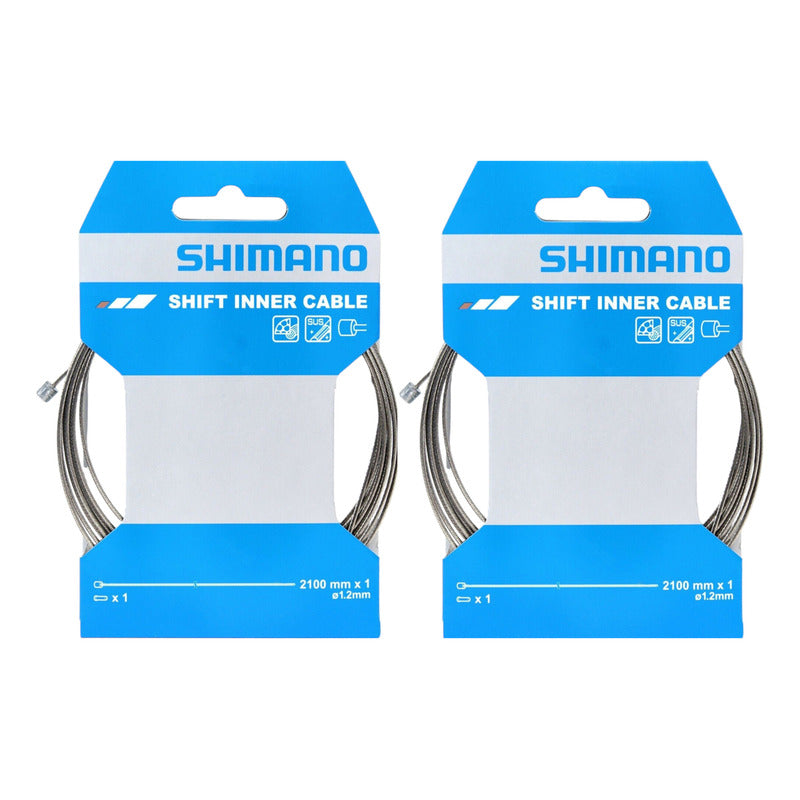 Kit 2 Cable Piola De Cambio Shimano Original Inox 2100x1.2mm Mi tienda-Repuesto-de-bicicleta