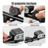 Luz Led Bicicleta Usb Delantera Impermeable Ip67 Con Bocina Negro