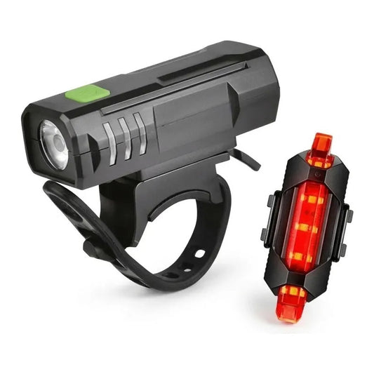 Pack Luz Led Delantera Y Trasera Bicicleta Usb Impermeable