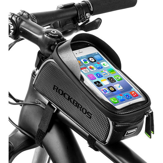 Bolso Delantero Bicicleta Porta Celular Impermeable Rockbros Mi tienda-Repuesto-de-bicicleta