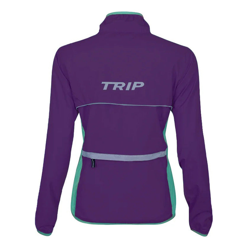 Cortaviento Reflectante Ciclismo Bicicleta Trip Mujer Purple