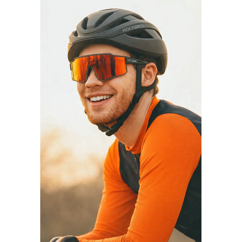 Lentes Polarizados Rockbros Certificados Ciclismo Running Polarizado Gris Oscuro