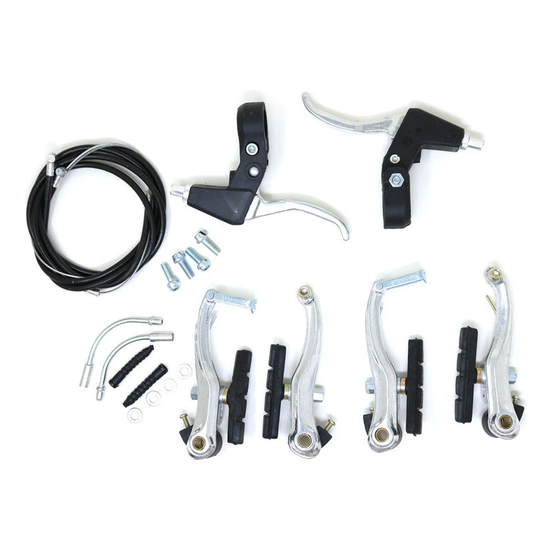 Kit Completo De Frenos V-brake Aluminio Bicicleta Mtb Ruta Mi tienda-Repuesto-de-bicicleta