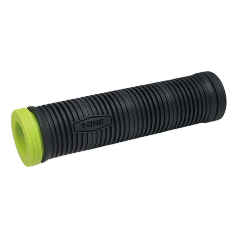 Puños Bicicleta T-one 2 Densidades Antideslizante Mtb Enduro - Negro-Verde