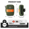 Bolso Alforja Para Sillín Bicicleta Compacto Rockbros Verde Oscuro