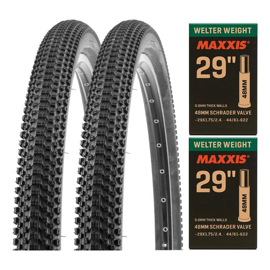 Pack 2 Neumaticos Wanda 29 X 2.10 Con Camaras Maxxis V. Auto - Negro