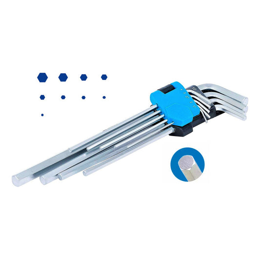 Juego Llaves Profesionales Allen Hexagonales Largas 9 Piezas Mi tienda-Repuesto-de-bicicleta