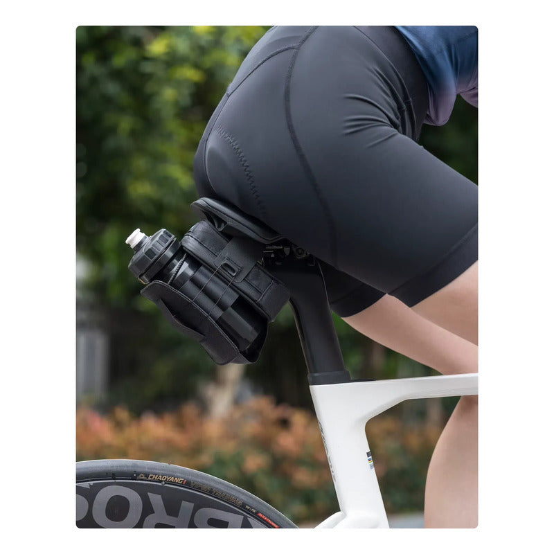 Bolso Para Sillin Bicicleta Impermeable Cierre Boa Rockbros Negro