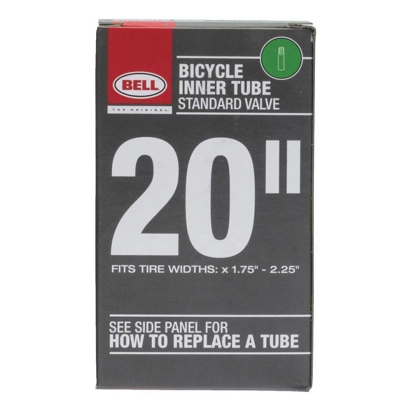Camara Bicicleta Bell Aro 20 X 1.75/2.25 Valvula Auto Caja Schrader Negro