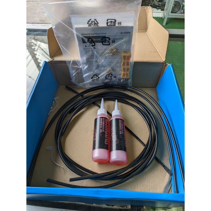 Set Frenos Hidráulico Shimano Alivio M4050 Con Manillas 3x9v