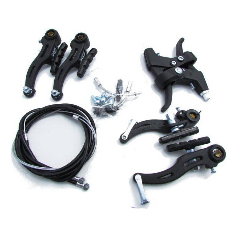 Kit Completo De Frenos V-brake Para Bicicleta Mtb Ruta Paseo Mi tienda-Repuesto-de-bicicleta