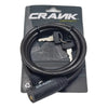 Candado Bicicleta Crank Con 2 Llaves 120cm X 8mm Negro