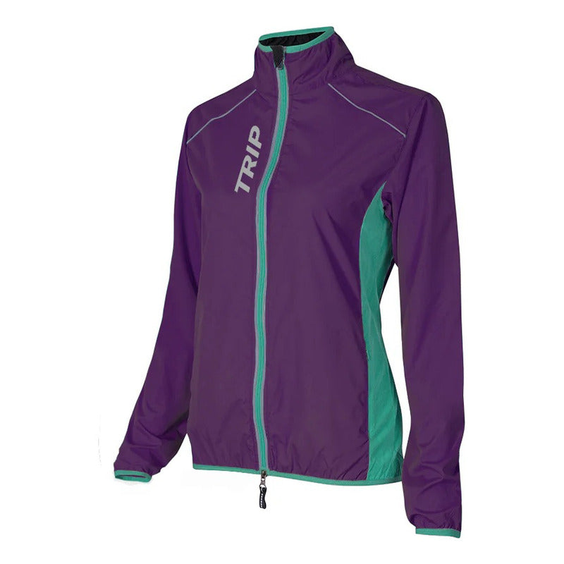 Cortaviento Reflectante Ciclismo Bicicleta Trip Mujer Purple