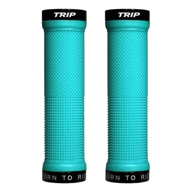 Puños Bicicleta Trip Antideslizante Lock Grips Turquesa - Turquesa