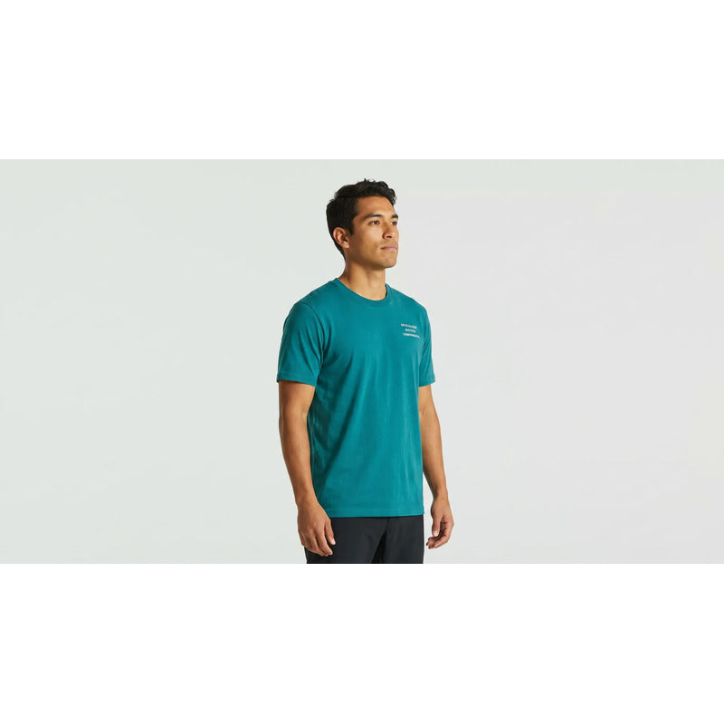 Polera Manga Corta Ciclismo Specialized Sbc Tee Unisex Tropical Teal M