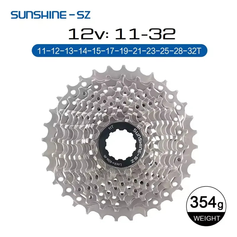 Piñon Cassette 12v 11-32 Para Nucleo Shimano Hg Mtb Ruta Plateado 11 32