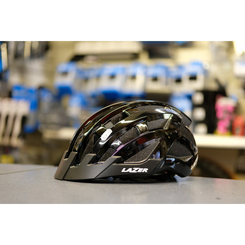 Casco Bicicleta Lazer Compact Black Certificado Mtb Ruta Mi tienda-Repuesto-de-bicicleta