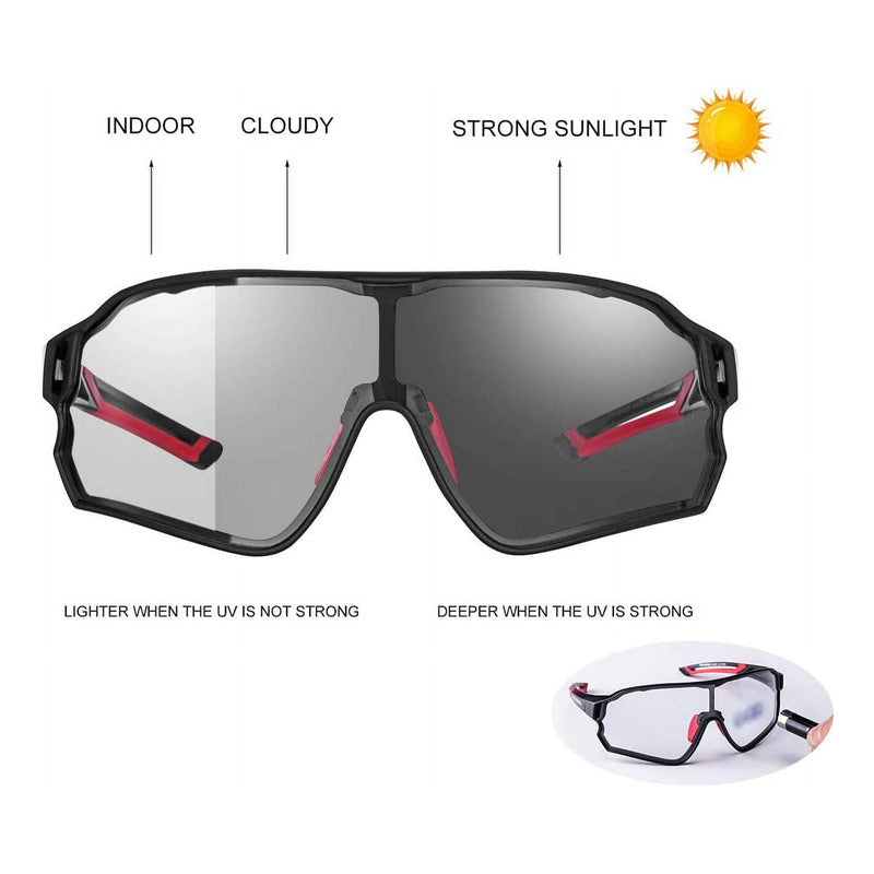 Lentes Fotocromaticos Certificados Rockbros Ciclismo Running Mi tienda-Repuesto-de-bicicleta