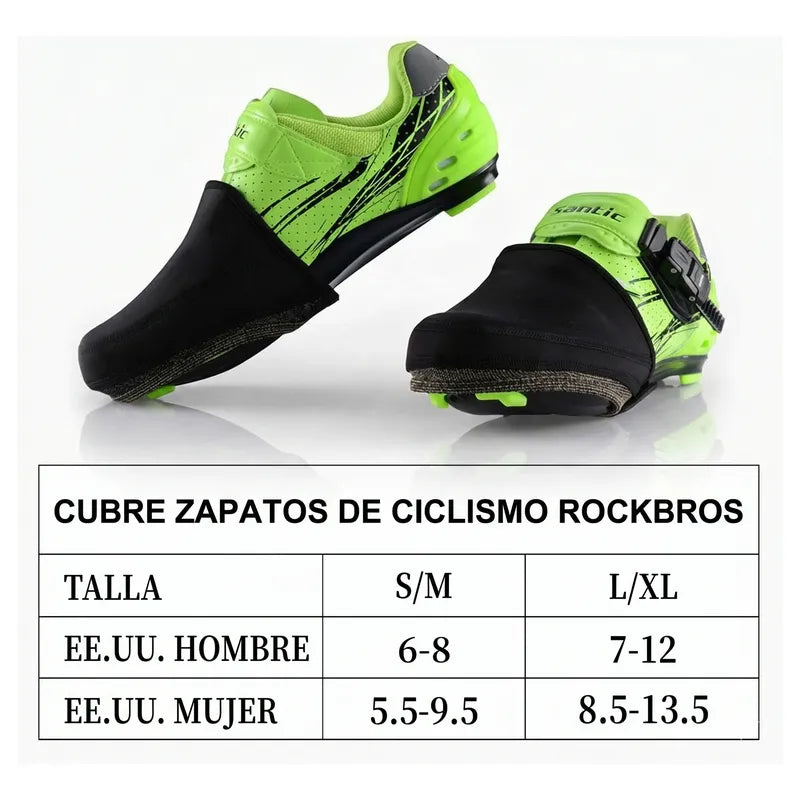 Cubre Zapato Calzado Termico Viento Impermeable Bicicleta Negro S-m