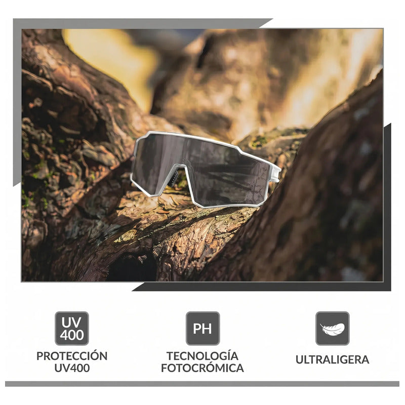 Lentes Fotocromaticos Rockbros Certificados Ciclismo Running Fotocromático Blanco