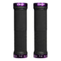 Puños Bicicleta Trip Lock Grips Antideslizante Black Purple Negro / Morado
