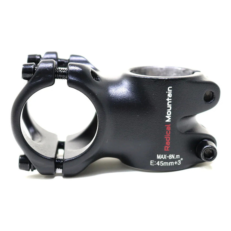 Tee Potencia Radical Mountain 45mm 3 Grados 31.8mm Full Cnc Negro 4.5 Cm