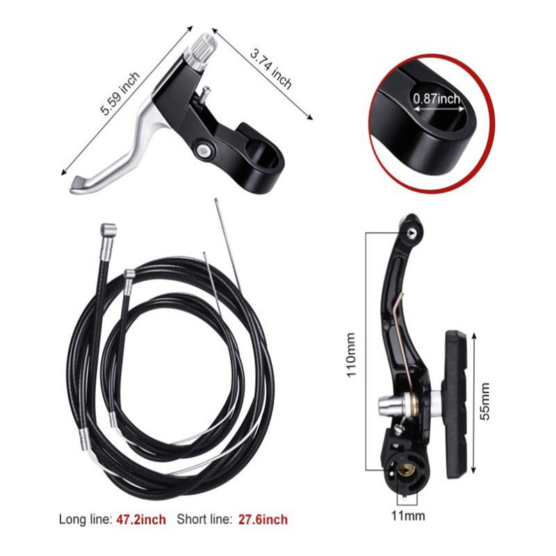 Kit Completo De Frenos V-brake Aluminio Bicicleta Mtb Ruta Mi tienda-Repuesto-de-bicicleta