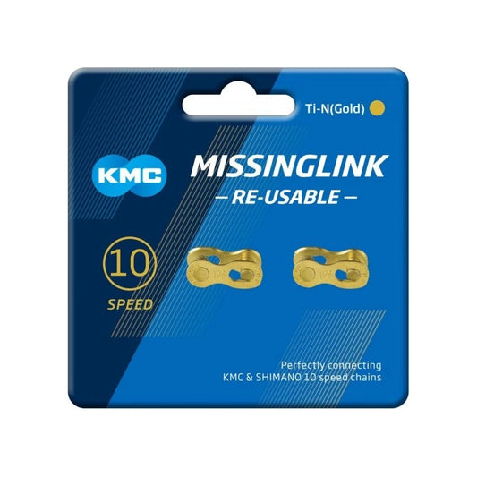 Conector Eslabón Rápido Kmc 10v Gold - 2 Unidades Mi tienda-Repuesto-de-bicicleta