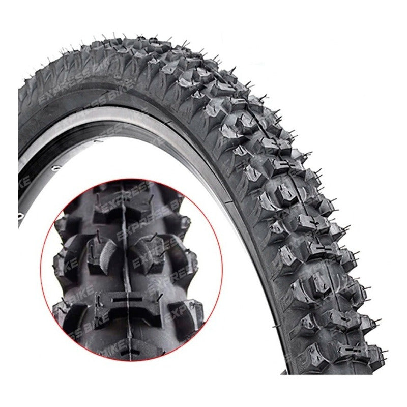 Pack 2 Neumaticos Bicicleta Aro 24 X 2.125 Buffalo Rocky Mtb Negro