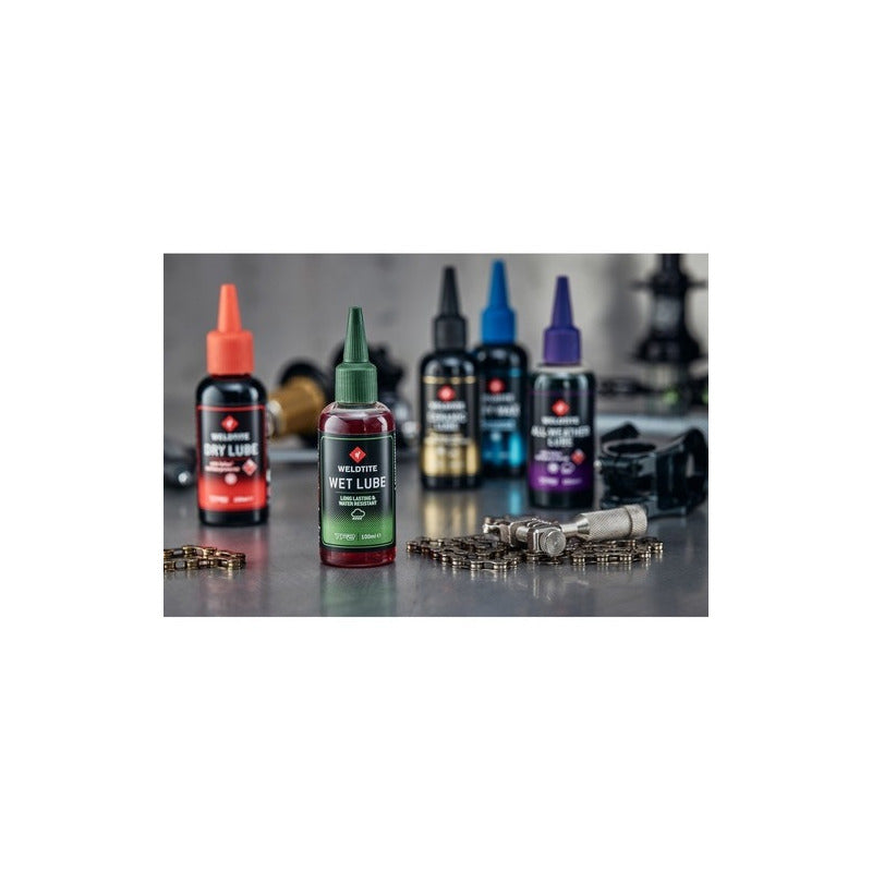 Lubricante Cadena Húmedo Wet Weldtite 100ml Mtb Mi tienda-Repuesto-de-bicicleta