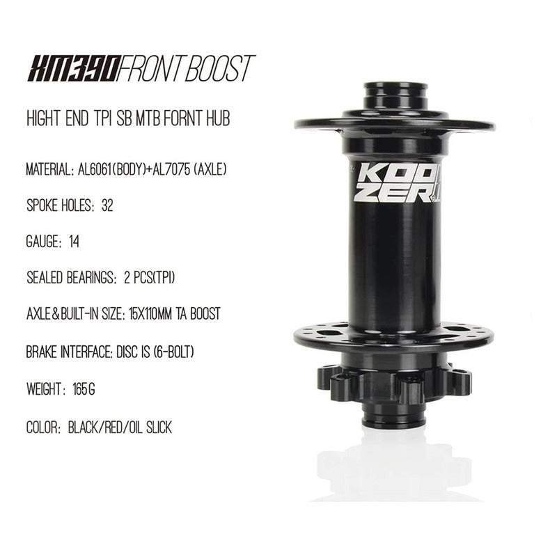 Maza Delantera Koozer Xm390 15x110mm Boost 32h 165grs Mi tienda-Repuesto-de-bicicleta