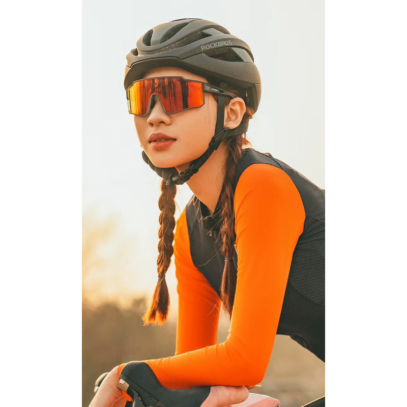 Lentes Polarizados Rockbros Certificados Ciclismo Running Polarizado Gris Oscuro