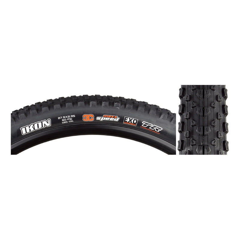 Neumatico 27.5x2.35 Maxxis Ikon 3cs Maxxspeed 120tpi Exo Tr - Negro