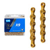 Cadena 9v Kmc X9 Gold Ultra Light 3x9 2x9 1x9 Mi tienda-Repuesto-de-bicicleta