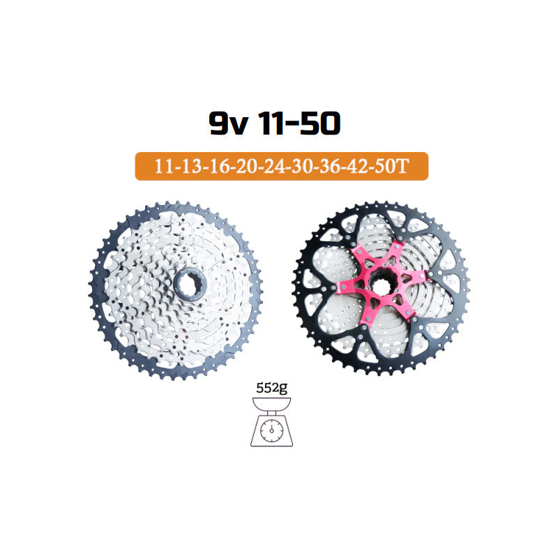 Piñon Cassette 9v 11-50t 1x9 Nucleo Hg Shimano Con Extensor Mi tienda-Repuesto-de-bicicleta