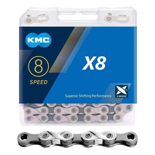Cadena Kmc X8 - 8v Velocidades 116 Eslabones 1x8 2x8 3x8 Mi tienda-Repuesto-de-bicicleta