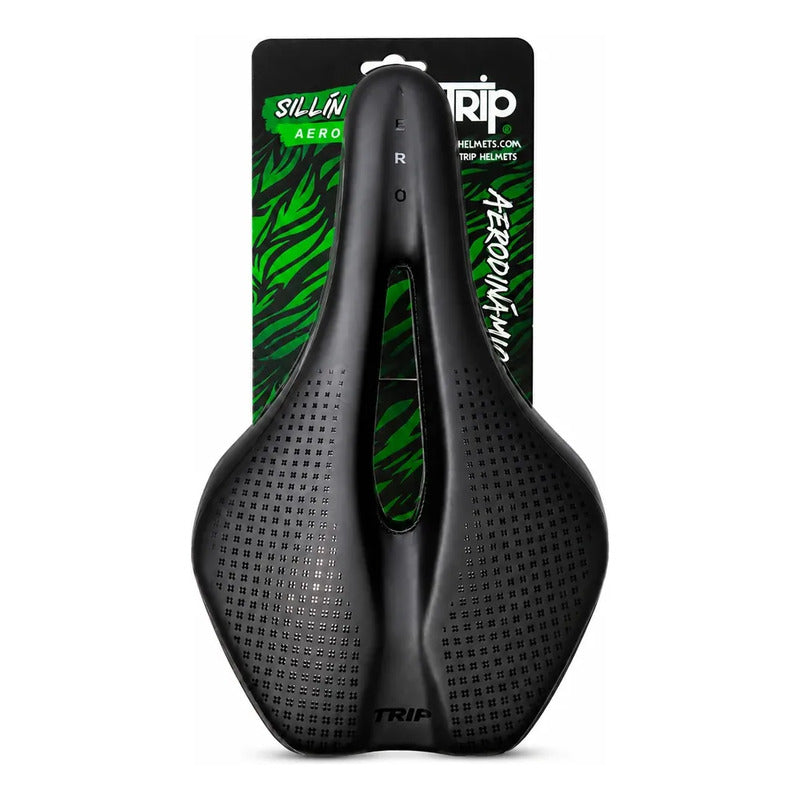 Sillin Asiento Bicicleta Antiprostatico Comodo Trip Aero Negro 26 Cm 15 Cm
