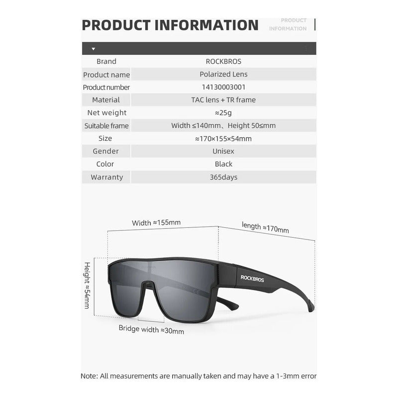 Lentes Gafas Polarizados Deportivos Rockbros Protección Uv Mi tienda-Repuesto-de-bicicleta