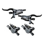 Set Frenos Hidráulico Shimano Alivio M4050 Con Manillas 3x9v