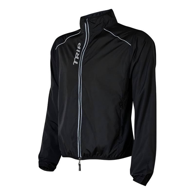 Cortaviento Reflectante Ciclismo Bicicleta Trip Unisex Negro