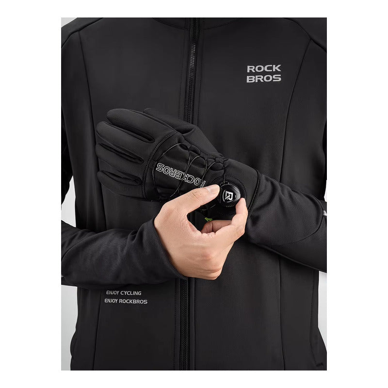 Guantes Bicicleta Rockbros Boa Tactil Termico Invierno Frio Mi tienda-Repuesto-de-bicicleta